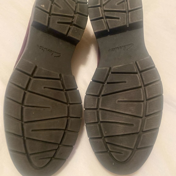 Clarks Collection Leather Loafers Westlynn Bay Maroon Sz 7.5 In Like New Cond - Picture 5 of 6